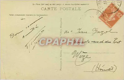 Pézénas (Hérault) — Estátua de São Roque — A. Bardou Vues Montpellier — Verso
