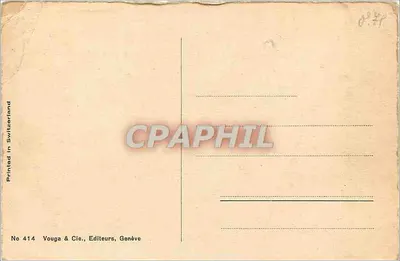 Alpin dorp — chalet en pad — Vouga & Cie., Genève, n° 414 — Achterkant