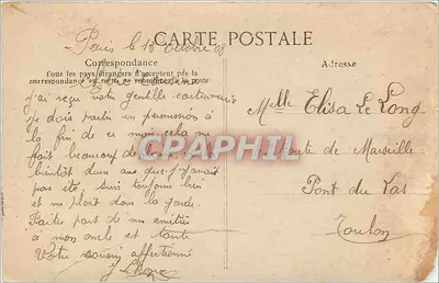 Paris — Pont Alexandre — éditeur ELD, n°19 — Verso