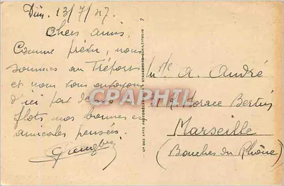 Le Tréport — A Hora do Banho na Praia — editor A. L. 263 — Verso