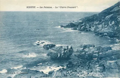 Sciotot — As Falésias — A « Pierre Poussart » — Coleção A. E., Cherbourg