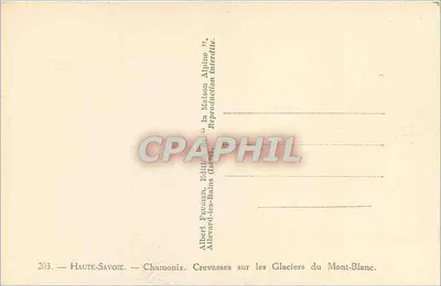 Chamonix — Rysy na lodowcach Mont-Blanca — Albert Ferrieren, Allevard-les-Bains — Rewers