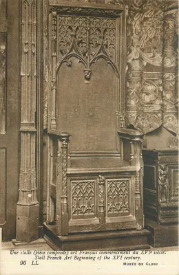 Banc francês — início do século XVI — Museu de Cluny
