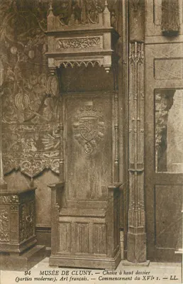 Museu de Cluny — Cadeira de alto encosto — Arte francesa — Início do século XVI