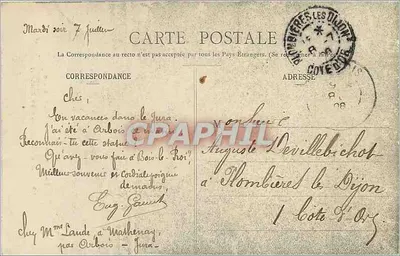 Statua Pasteura w Arbois — Wycieczka do Franche-Comté — Teulet, wyd., Besançon 18 — Rewers