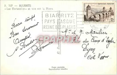 Biarritz — Vista do farol — Lavielle — Verso