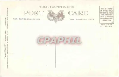 Lime Street, Liverpool — widok z kolumną i fontanną — Valentine's Postcard & Sons, Ltd. — Rewers