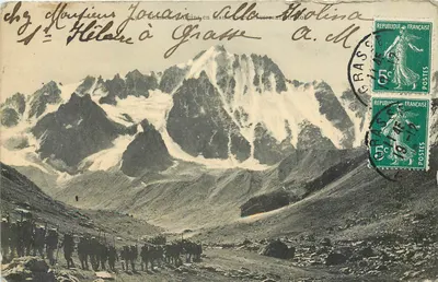 Caçadores Alpinos em manobras em Grasse — Sella di Molina — editor não identificado