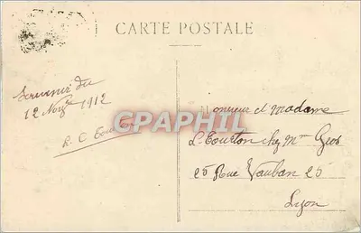 Grenoble — Panorama brzegów i Mont Moucheron — Wydawca R. B. n° 821 — Rewers