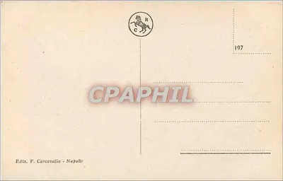 Nápoles — Via Partenope e Castel dell'Ovo — Ediz. V. Carcavallo — Verso