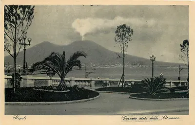 Vesúvio visto da Litorânea — Nápoles — Ediz. V. Carravallo