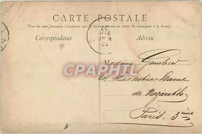 Toulon — Embarcations de l'Escadre faisant les vivres — A. Bougault, n° 700 — Verso