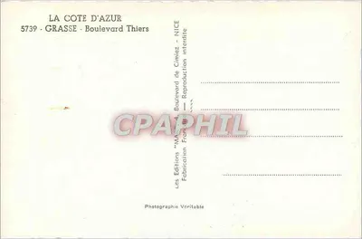 Uitzicht op Grasse — Côte d'Azur — Éditions de Grasse — Achterkant