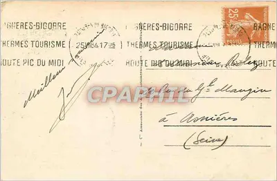 ENV. de BAGNÈRES de BIGORRE — Le Tourmalet — Drogę do Cabanes de Thoué — Wydawca: HERMES TOURISME — Rewers