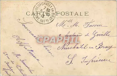 Bilhete postal antigo Parque de Versailles-Banho de Latona — Verso