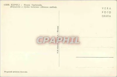 Discobolo lub Efebo rywal — brąz antyczny — Falli Alinari, Florenca, nr 11219 — Rewers