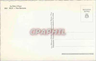 Nice — Vista Geral — Les Éditions MÃR, Nice — Verso