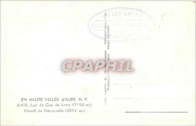 Jezioro Cap de Long — Massif de Néouvielle (3092 m) — Wydawca Larrery & Fils — Rewers