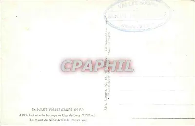 Jezioro i elektrownia w Cap de Long — Wysoka Dolina Aure — wydawca Larrey, nr 4121 — Rewers