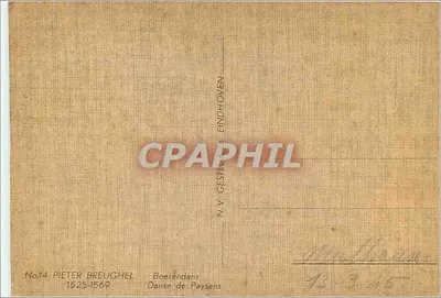 Dança de Camponeses — Pieter Bruegel — N.V. Gestelhoven — Verso
