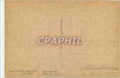 Świętowanie weselne — Pieter Brueghel Stary — N.V. GESTEL EINDHOVEN — Rewers