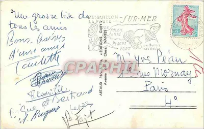 L'Aiguillon-La-Faute-sur-Mer — widok panoramiczny z młynem, portem, rybakami i plażami — Éditions Gaby, Nantes — Rewers