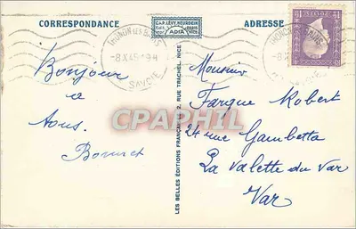 Evian-les-Bains i Jezioro Leman — widok panoramiczny — Adia, n°1288 — Rewers