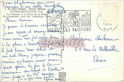 A Fonte e a Porta da Rade — Hyères-les-Palmiers (Var) — Les Éditions du Cipal — Verso