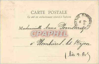 Avallon — Statua e Promenade Vauban — B.F. Paris — Verso
