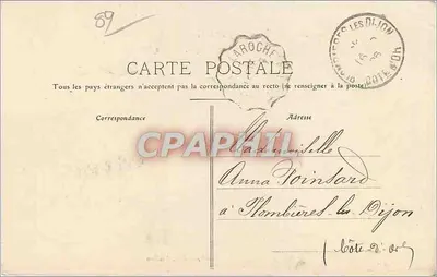 Avallon, Vale do Cousin — Um Canto pitoresco, sob Rocha — Pothain, Edit. Avallon — Verso