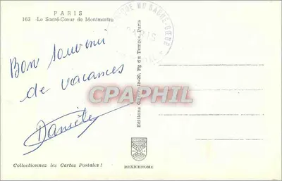 O Sagrado Coração de Montmartre — Paris — Éditions Diplôme — Verso