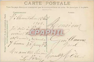 Lourdes — Wierzchołek Pic du Jer i Pireneje — Wydawca: Marke 'ÉTOILE' n°9 — Rewers