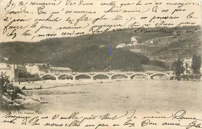Pont de Toulouse — vista do ponte sobre a Garonne — editor C. P. P., 129, Toulouse, Paris