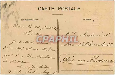 Paryż — Arc de Triomphe — J.H. wydawca, n° 842 — Rewers