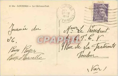 Lourdes — O Castelo-Forte — Édition Phoénaunt — Verso