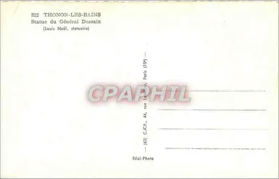 Thonon-les-Bains — Statua Generała Dessaix — C.A.P., Paryż — Rewers