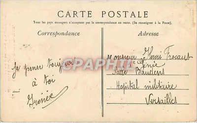 Monumento del Dr. Duchenne — Boulogne-sur-Mer — Editor Stévenard, n° 26 — Reverso