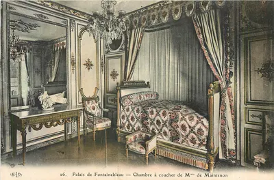 Palácio de Fontainebleau — Quarto de dormir da Sra. de Maintenon — Editor ELD, n°26