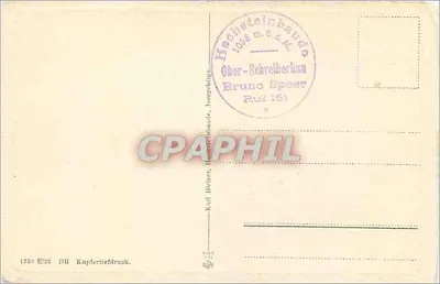 Hochsteinbaude 1058 m n.p.m. w Oder-Schreiberbuna — Kupfertiefdruck — Rewers