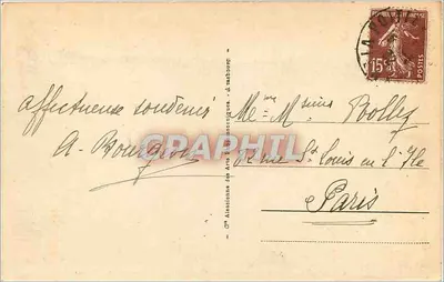 Poitiers — Panorama of the City, the Clain River and View of the Rochers du Porteau — Unidentified Publisher, No. 6 — Back