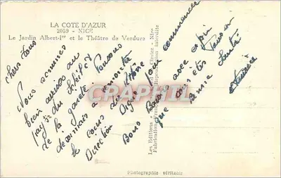 Il Giardino di Alberto I e il Teatro della Verdura — Nizza — Edizioni Génin — Verso