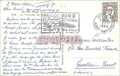 Widok Promenady Anglijskiej w Nicei — Messager, nr 123 — Rewers