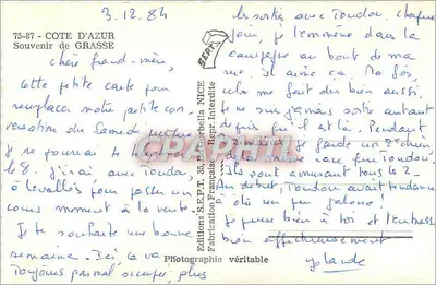 Grasse — Pamiętnik z Grasse — Wydawnictwo S.E.P.T. 35 — Rewers