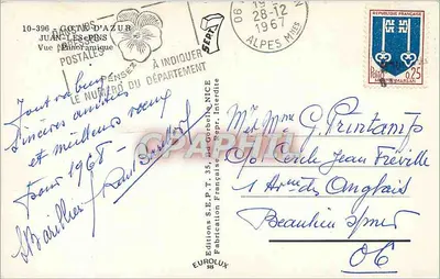 Juan-les-Pins — vue panoramique — Editions S.E.P.T. 10-396 — Verso