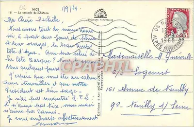 Wodospad Zamku — Nice — Wydawnictwo Art Montuët, nr 161 — Rewers