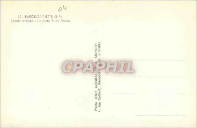 Barcelonnette (B-A) — Sport zimowy — Pista B du Souze — Foto Art, Grenoble — Rewers