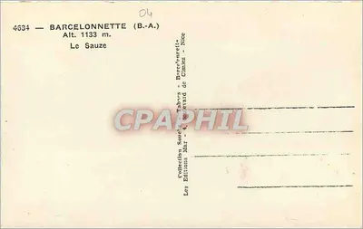 Le Sauze — Barcelonnette (B.-A.) — Wys. 1133 m. — Wydawnictwo Mar — Rewers