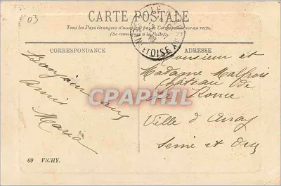 Het Huis van Mevrouw de Sévigné — Vichy — uitgever L.L. — Achterkant
