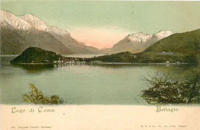 Lago di Como — vista de Bellagio — Stoppani Fratelli, n° 384