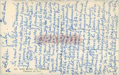 Nice entre as pergolas — Traje do País — Éd. L. LARUE & Cie, n° 64 — Verso